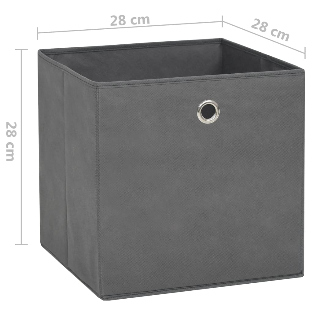 Opbergboxen 10 st 28x28x28 cm nonwoven stof grijs is nu te koop bij PeponiXL, paradijselijk wonen!