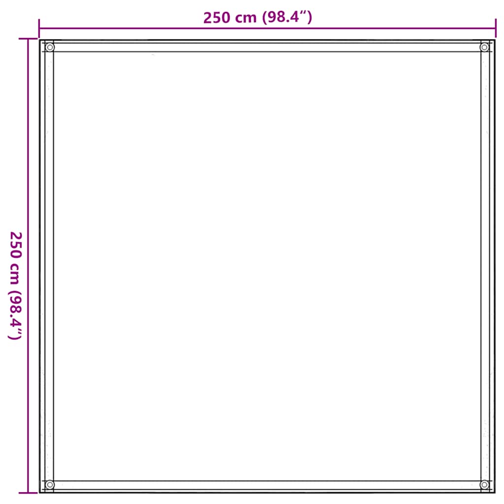 Tenttapijt 250x250 cm HDPE antracietkleurig is nu te koop bij PeponiXL, paradijselijk wonen!