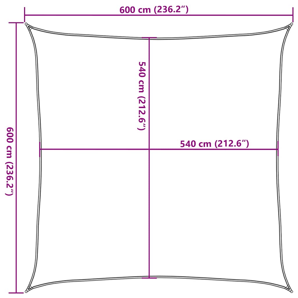 Zonnezeil 160 g/m² 6x6 m HDPE beige is nu te koop bij PeponiXL, paradijselijk wonen!