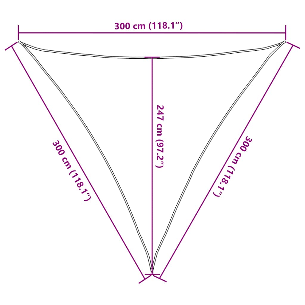 Zonnezeil 160 g/m² 3x3x3 m HDPE crèmekleurig is nu te koop bij PeponiXL, paradijselijk wonen!