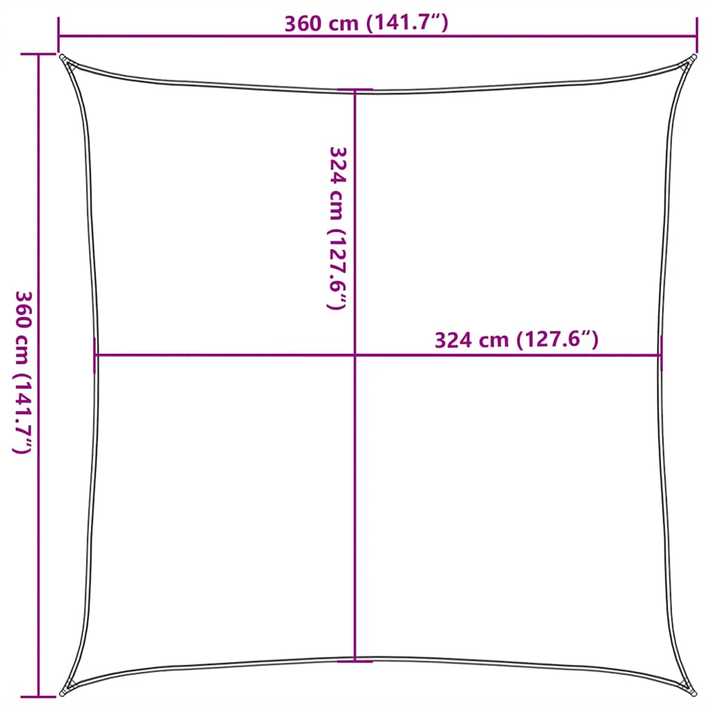 Zonnezeil 160 g/m² 3,6x3,6 m HDPE taupe is nu te koop bij PeponiXL, paradijselijk wonen!