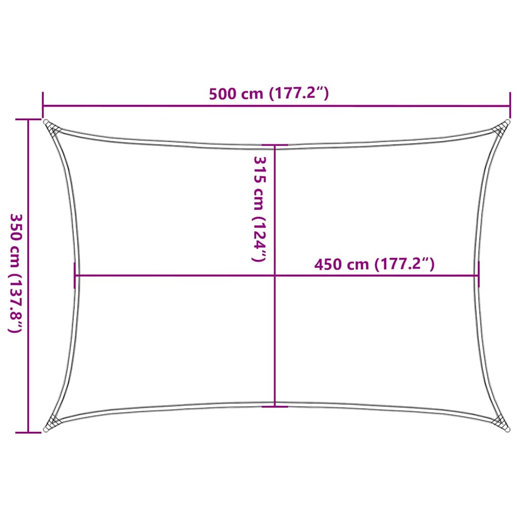 Zonnezeil 160 g/m² 3,5x5 m HDPE taupe is nu te koop bij PeponiXL, paradijselijk wonen!