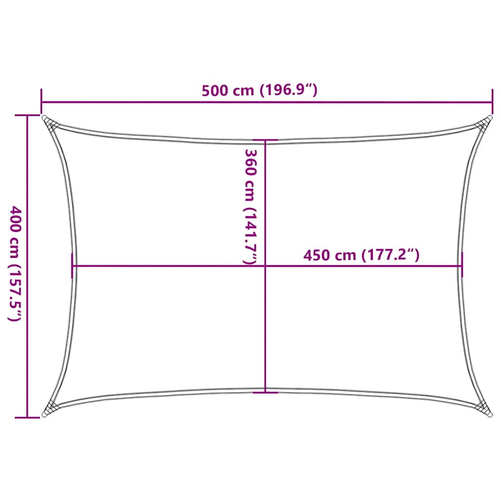 Zonnezeil 160 g/m² 4x5 m HDPE taupe is nu te koop bij PeponiXL, paradijselijk wonen!