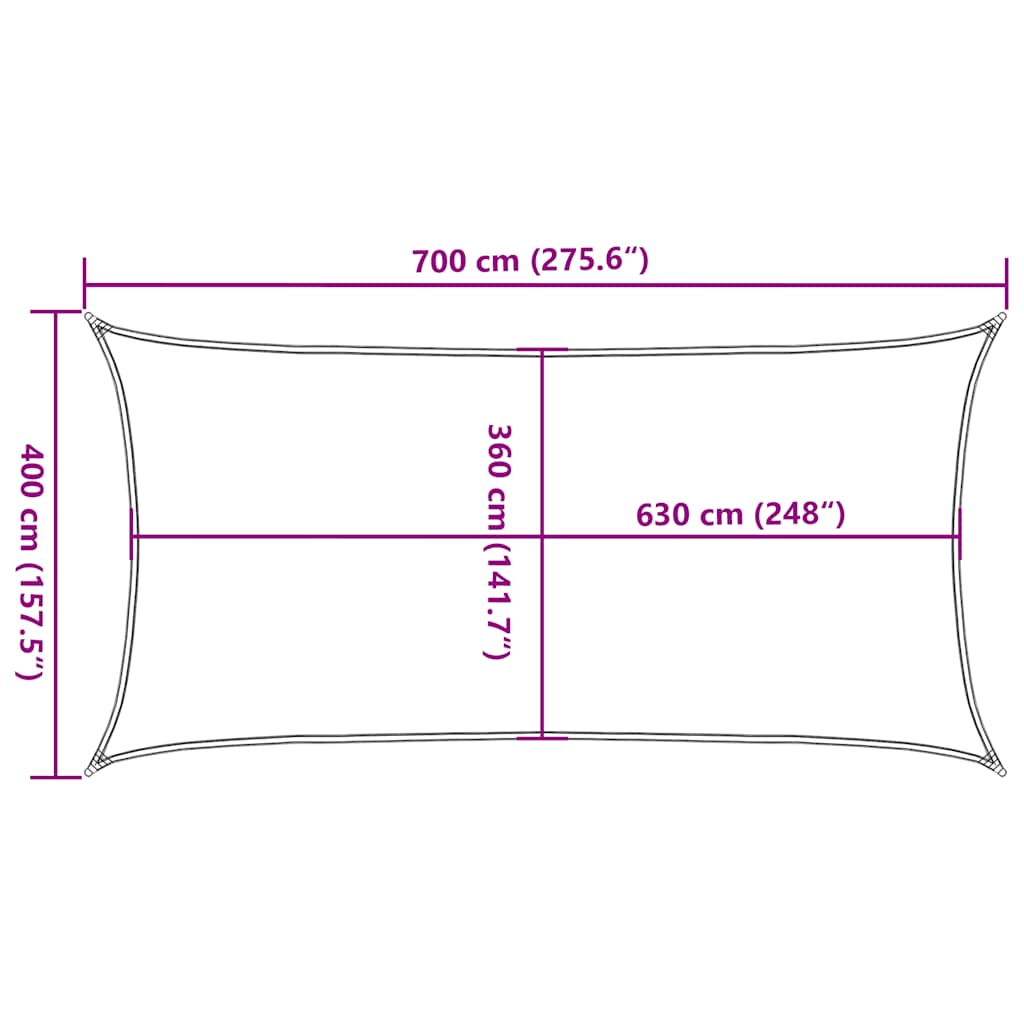 Zonnezeil 160 g/m² 4x7 m HDPE taupe is nu te koop bij PeponiXL, paradijselijk wonen!
