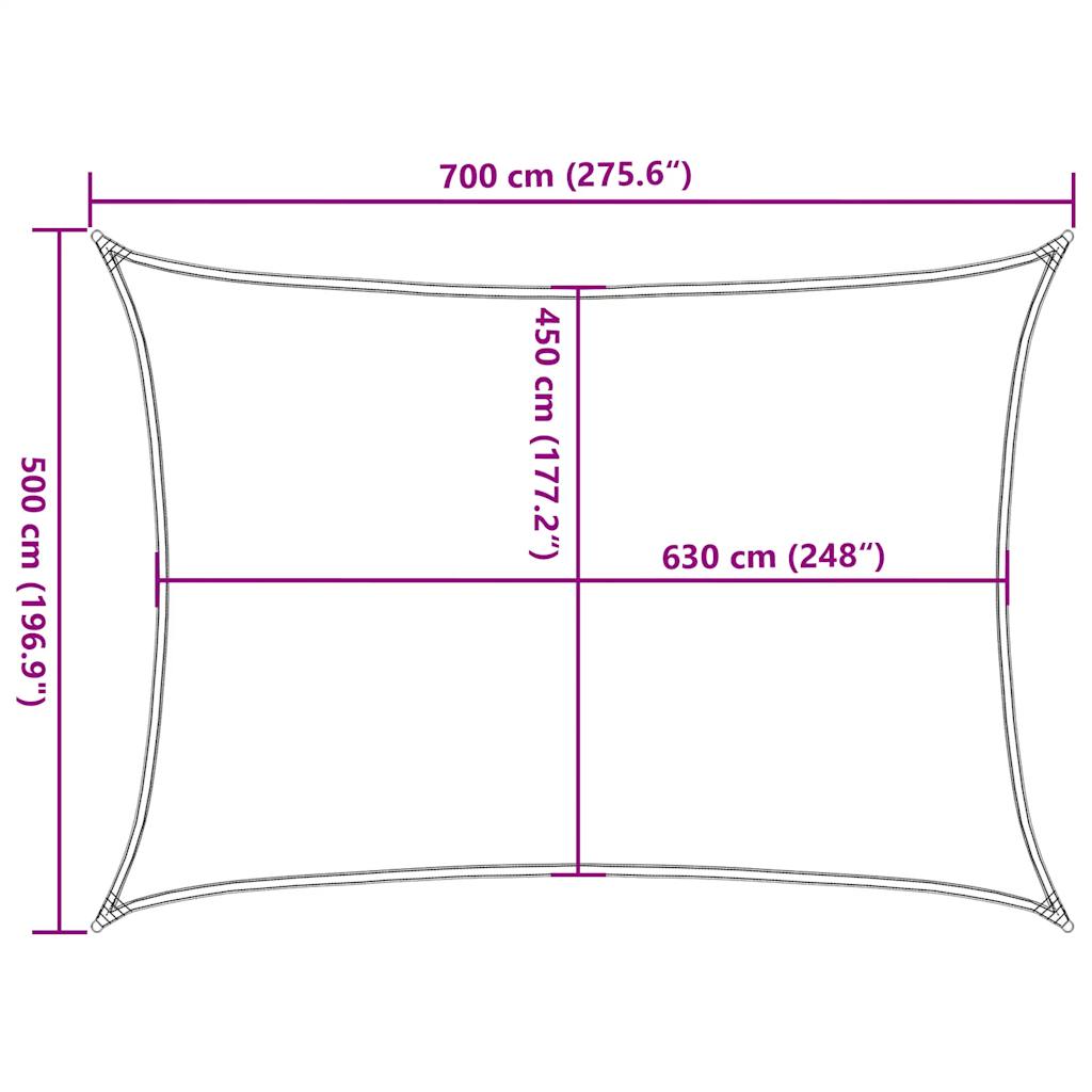 Zonnezeil 160 g/m² rechthoekig 5x7 m HDPE geel is nu te koop bij PeponiXL, paradijselijk wonen!