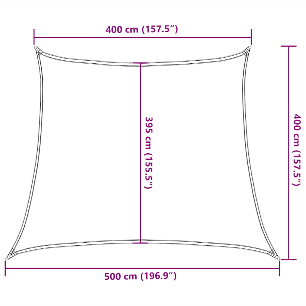 Zonnezeil 160 g/m² 4/5x4 m HDPE rood is nu te koop bij PeponiXL, paradijselijk wonen!