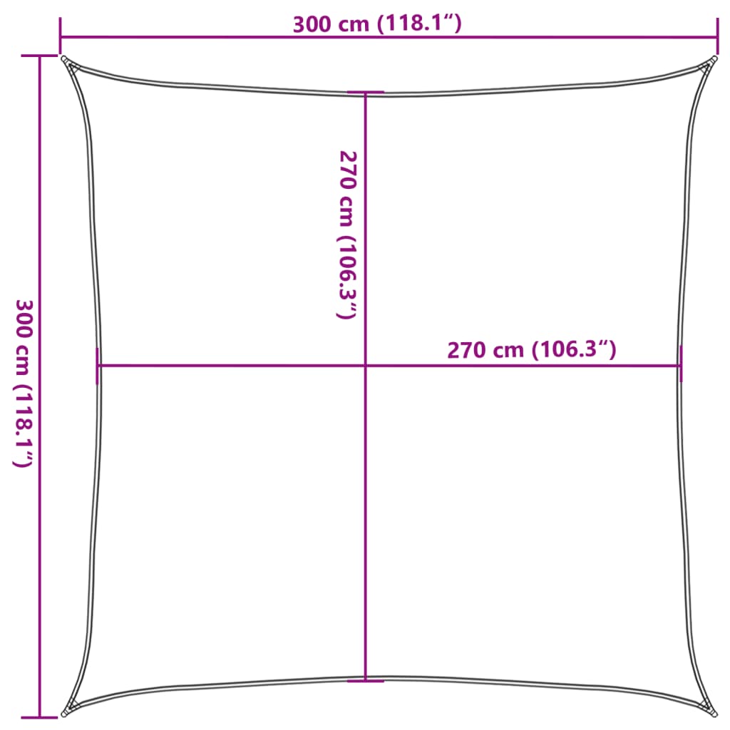 Zonnezeil 160 g/m² 3x3 m HDPE zwart is nu te koop bij PeponiXL, paradijselijk wonen!