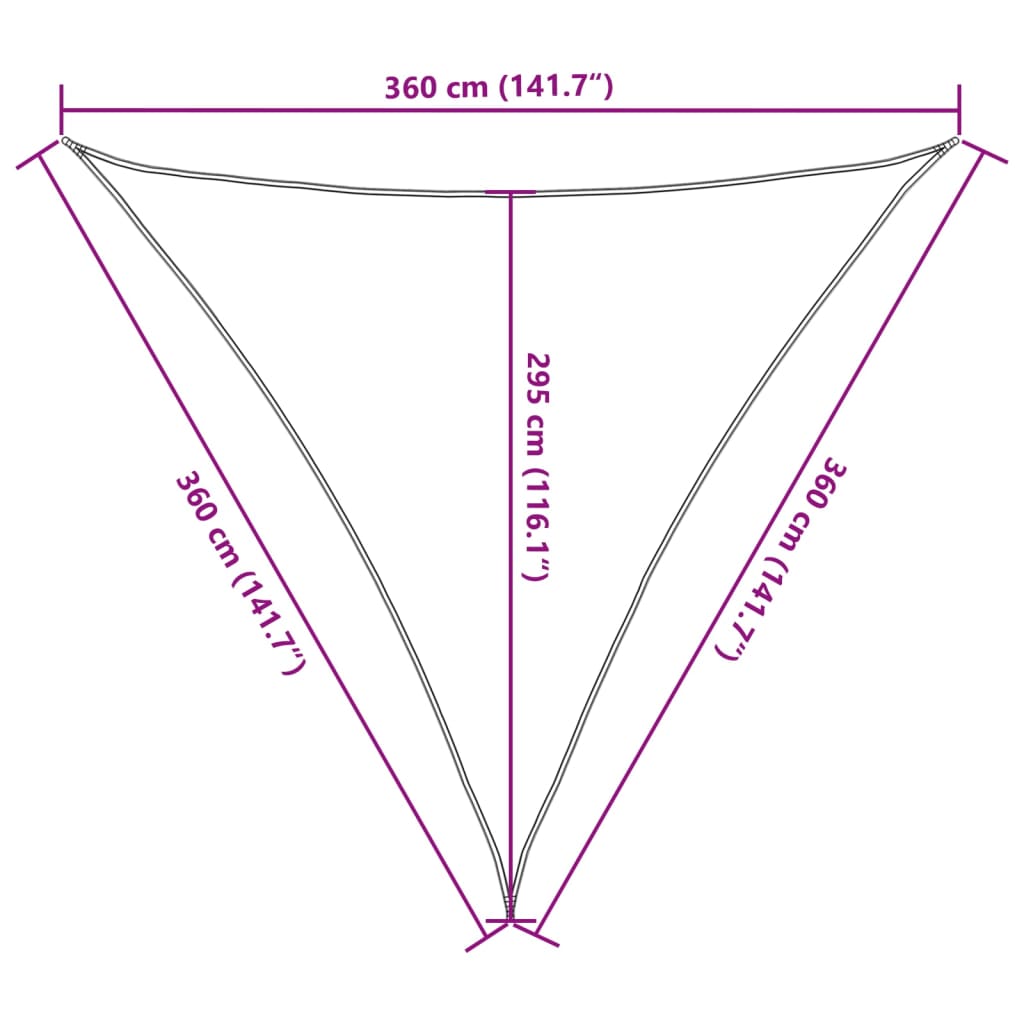 Zonnezeil 160 g/m² 3,6x3,6x3,6 m HDPE bruin is nu te koop bij PeponiXL, paradijselijk wonen!