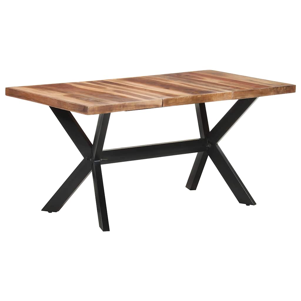 Eettafel 160x80x75 cm massief hout met honingkleurige afwerking is nu te koop bij PeponiXL, paradijselijk wonen!