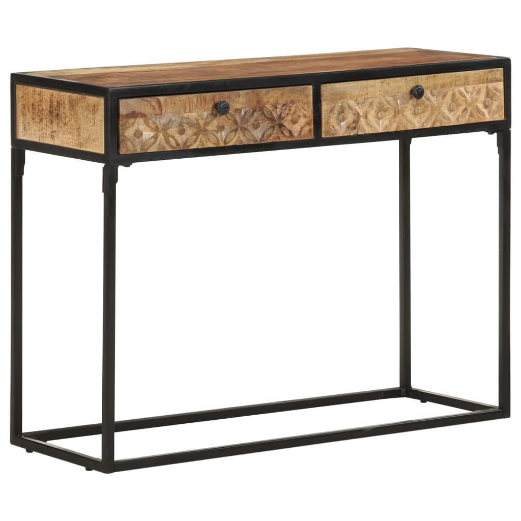 Wandtafel 100x35x75 cm massief mangohout is nu te koop bij PeponiXL, paradijselijk wonen!