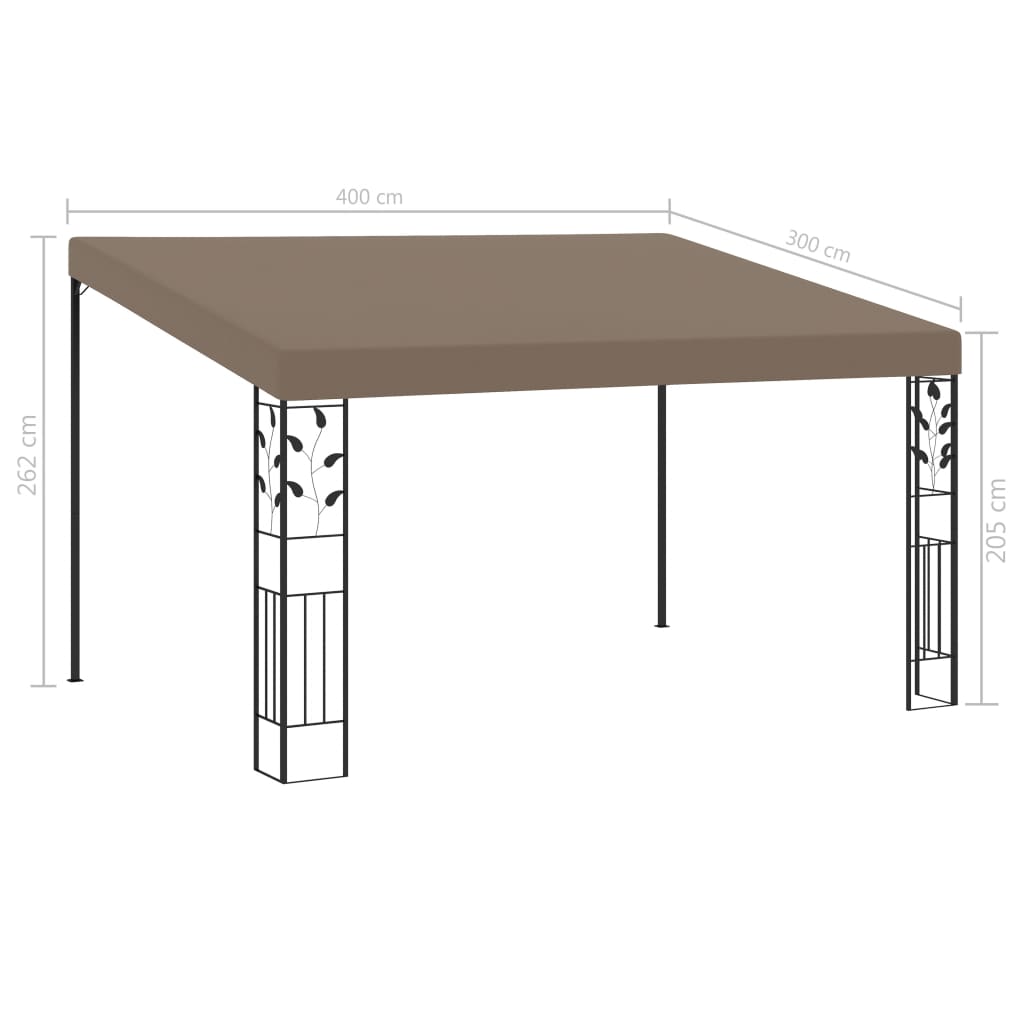 Wandprieel 4x3x2,5 m taupe is nu te koop bij PeponiXL, paradijselijk wonen!