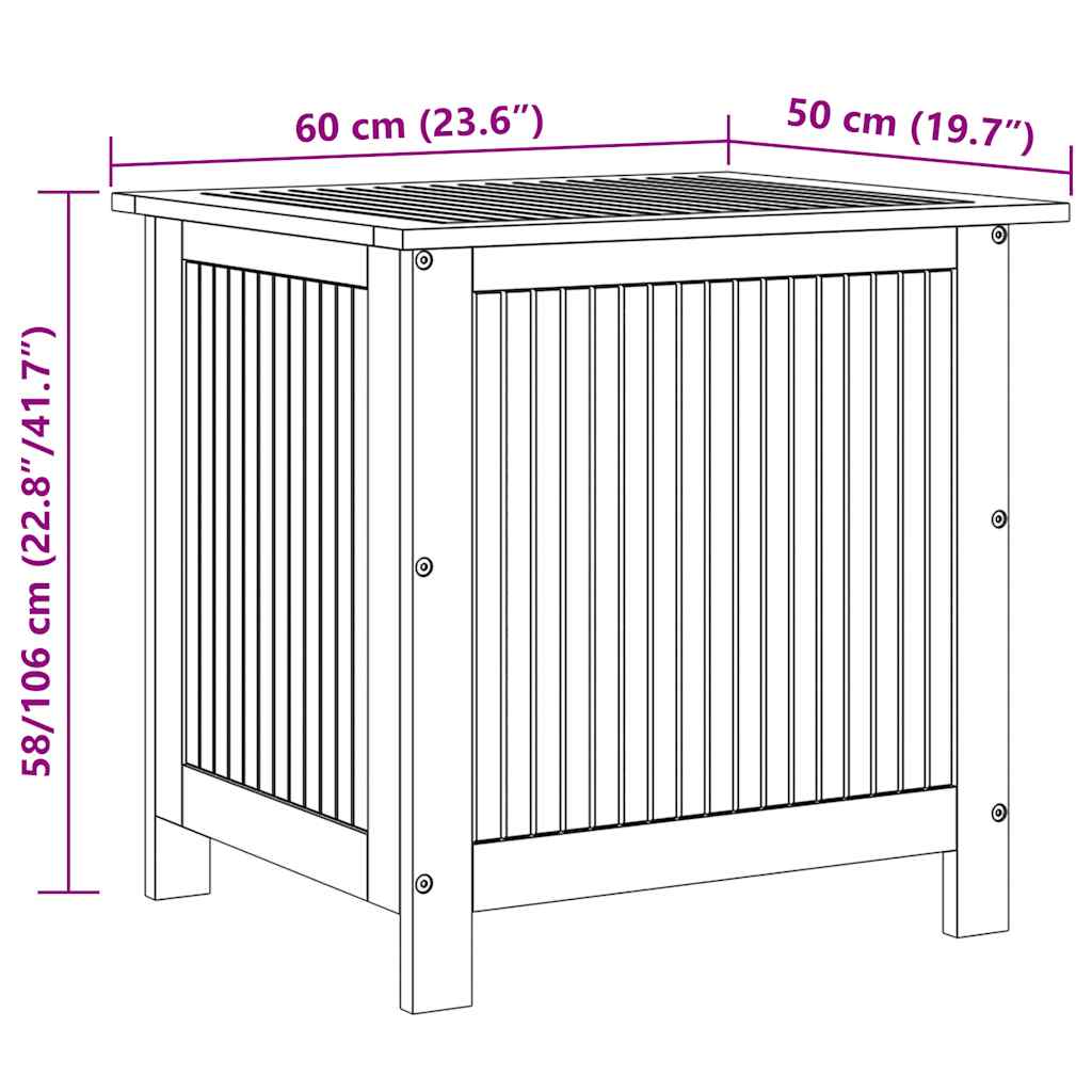 Tuinbox 60x50x58 cm massief acaciahout is nu te koop bij PeponiXL, paradijselijk wonen!