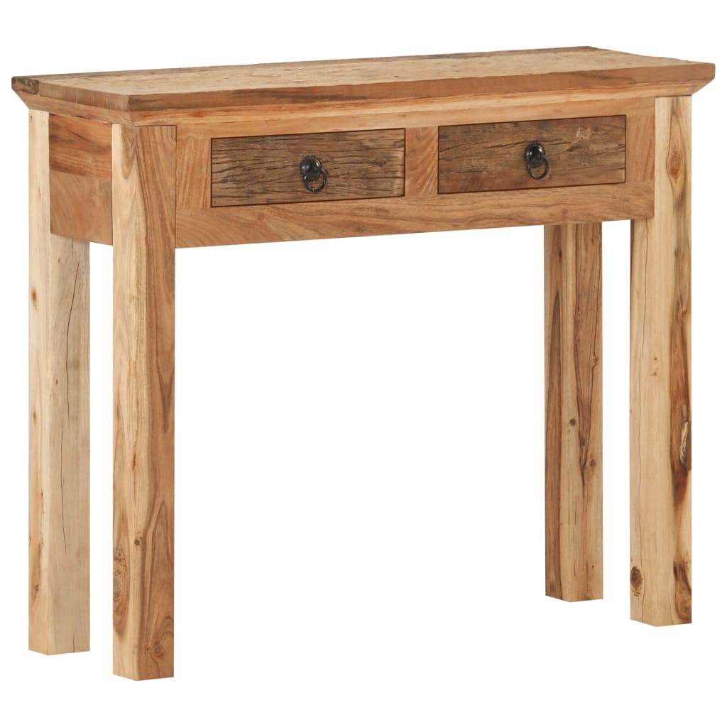 Wandtafel 90,5x30x75 cm massief acaciahout en gerecycled hout is nu te koop bij PeponiXL, paradijselijk wonen!