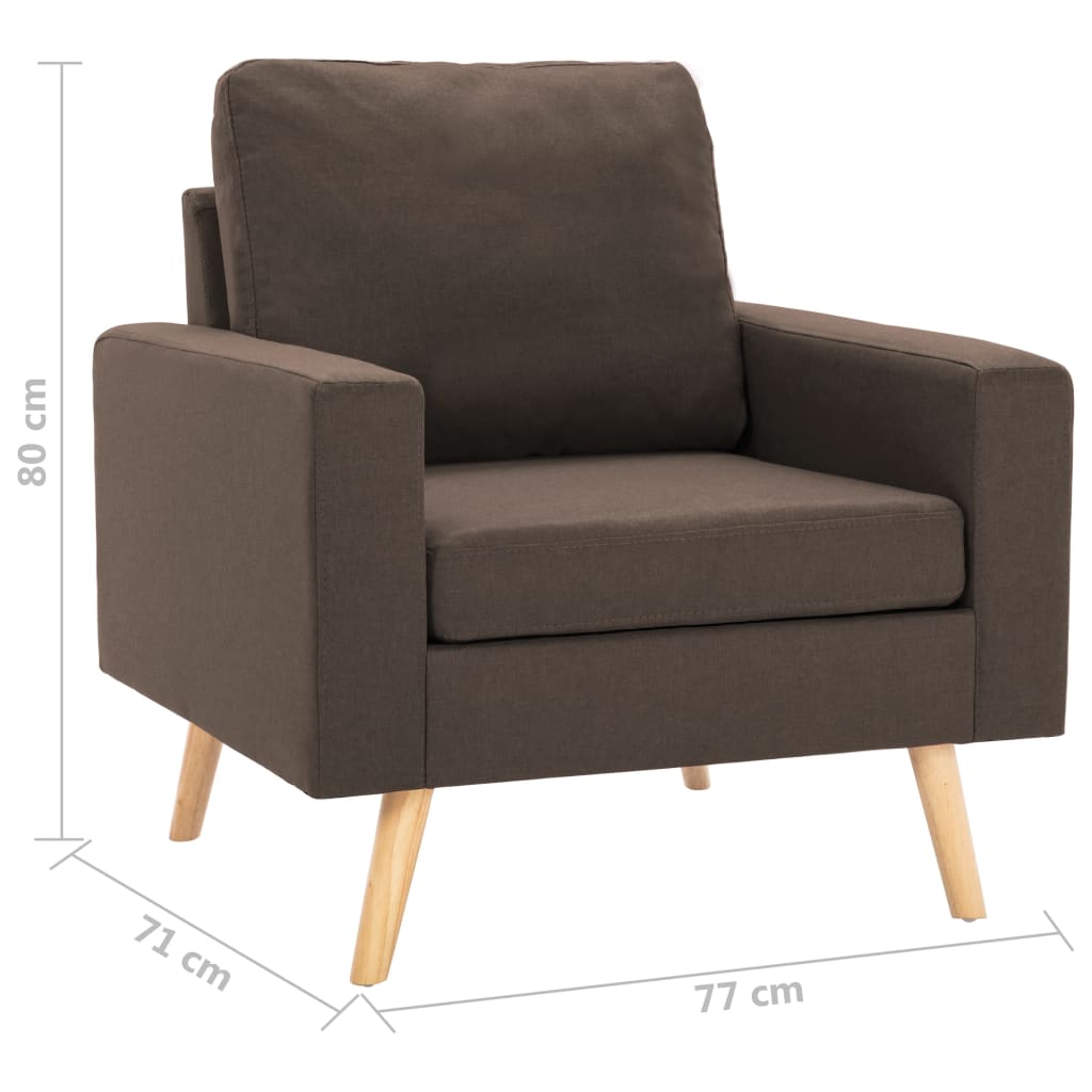 2-delig Bankstel stof bruin is nu te koop bij PeponiXL, paradijselijk wonen!