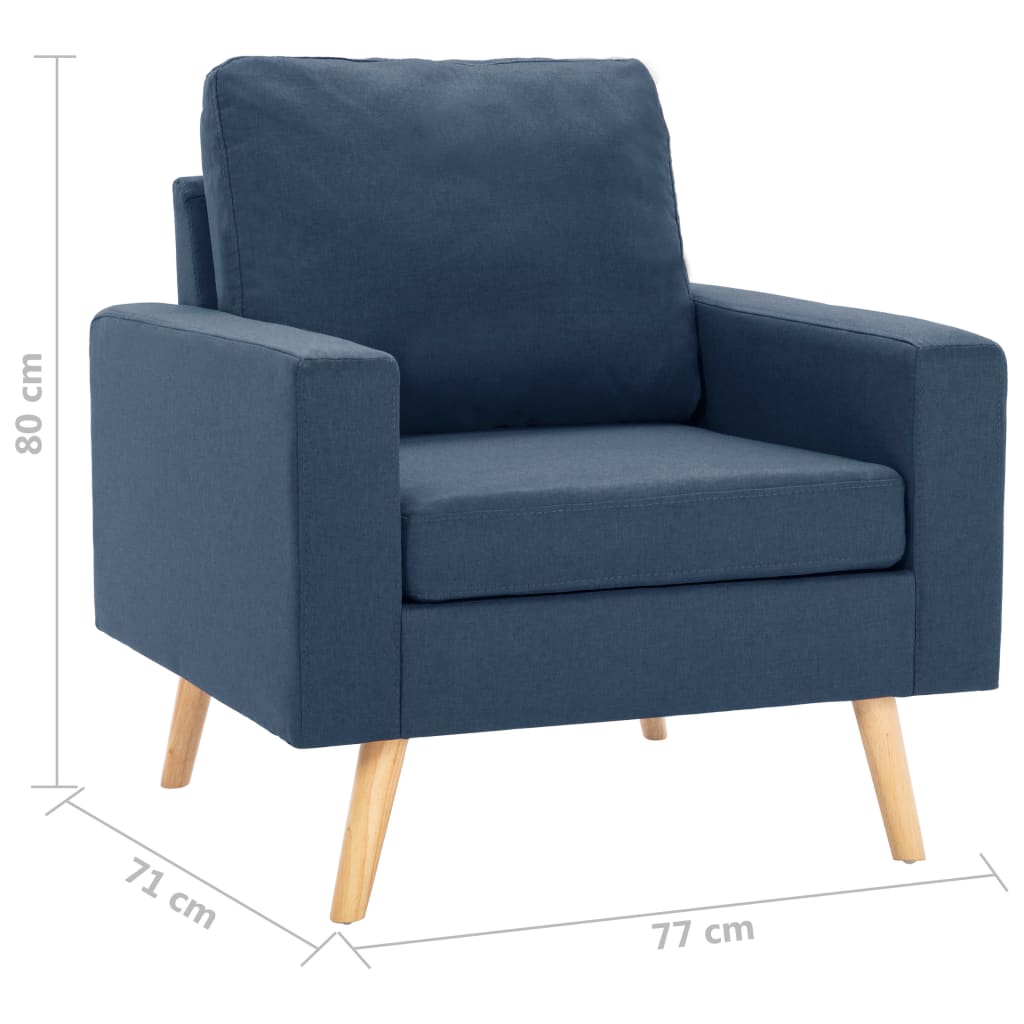 2-delig Bankstel stof blauw is nu te koop bij PeponiXL, paradijselijk wonen!