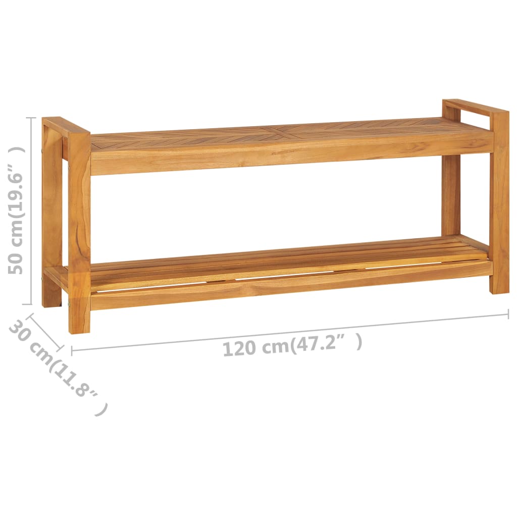 Bankje 120 cm massief teakhout is nu te koop bij PeponiXL, paradijselijk wonen!