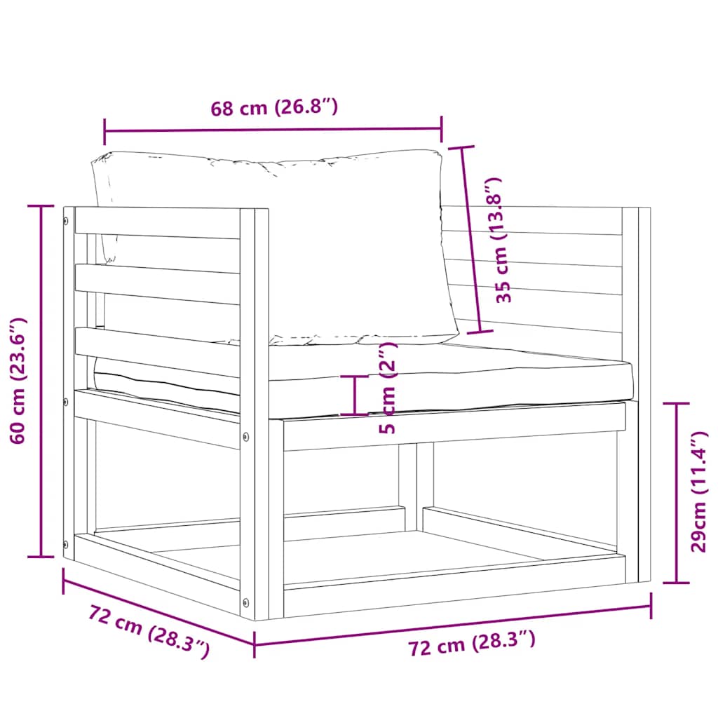 Tuinstoel met crèmekleurige kussens massief acaciahout is nu te koop bij PeponiXL, paradijselijk wonen!