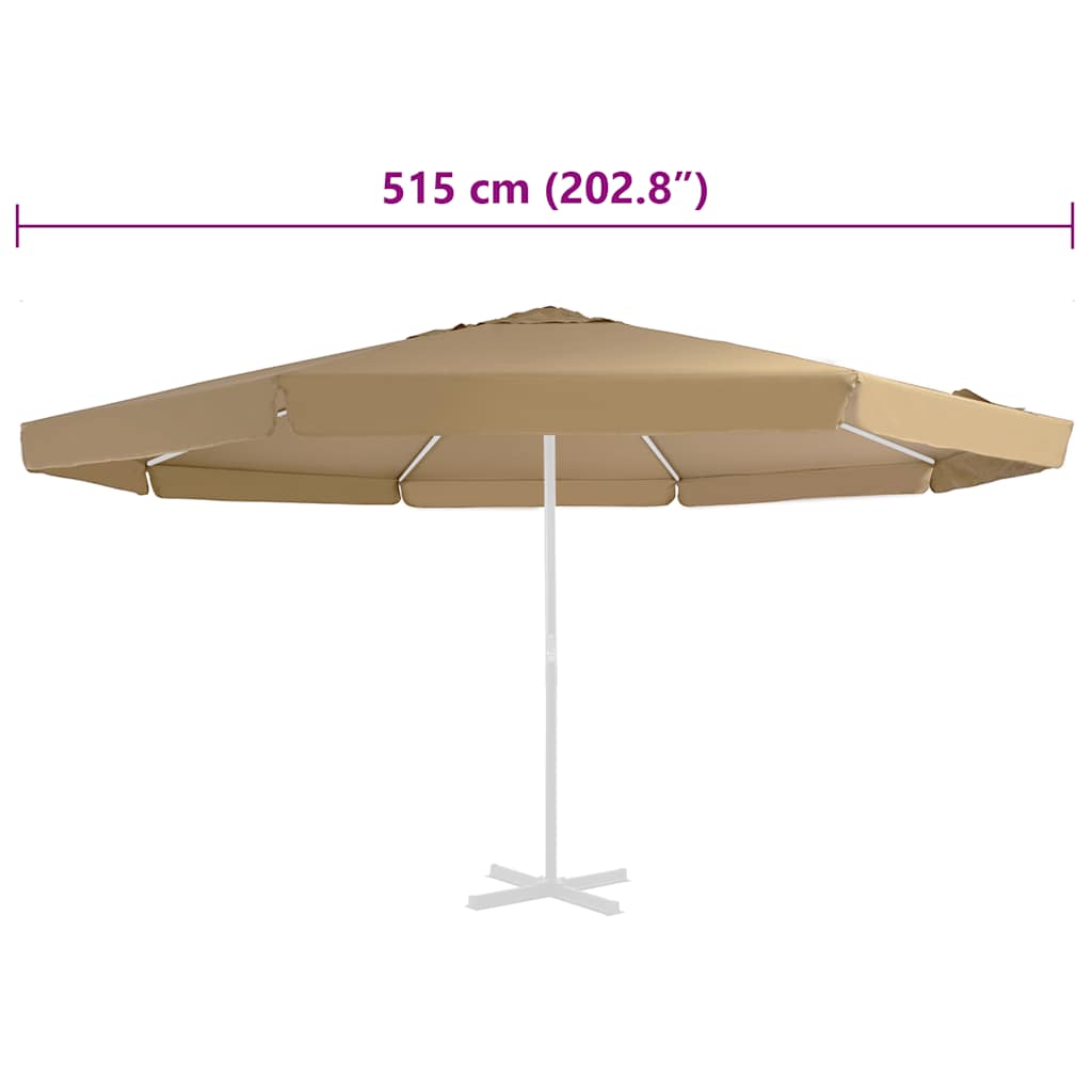 Vervangingsdoek voor parasol 515 cm taupe is nu te koop bij PeponiXL, paradijselijk wonen!