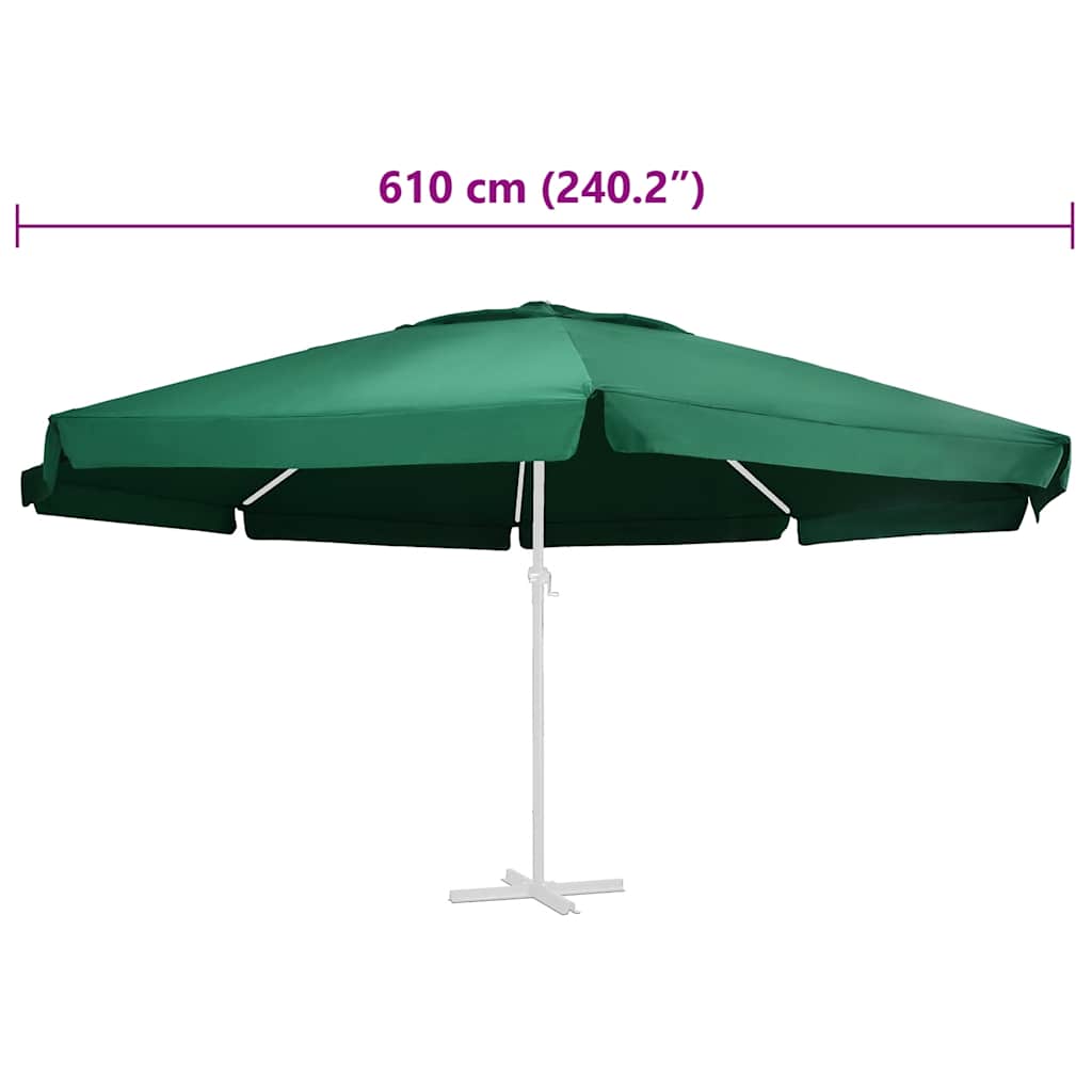 Vervangingsdoek voor parasol 610 cm groen is nu te koop bij PeponiXL, paradijselijk wonen!