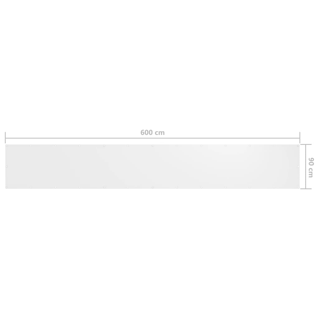 Balkonscherm 90x600 cm oxford stof wit is nu te koop bij PeponiXL, paradijselijk wonen!