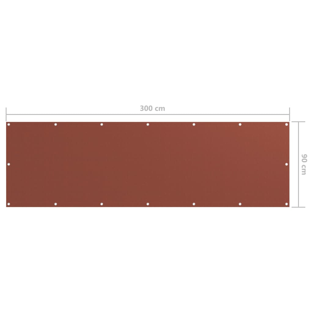 Balkonscherm 90x300 cm oxford stof terracotta is nu te koop bij PeponiXL, paradijselijk wonen!