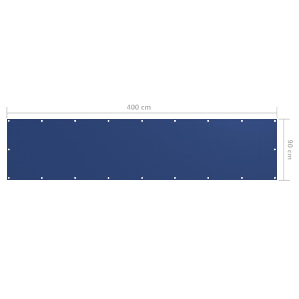 Balkonscherm 90x400 cm oxford stof blauw is nu te koop bij PeponiXL, paradijselijk wonen!