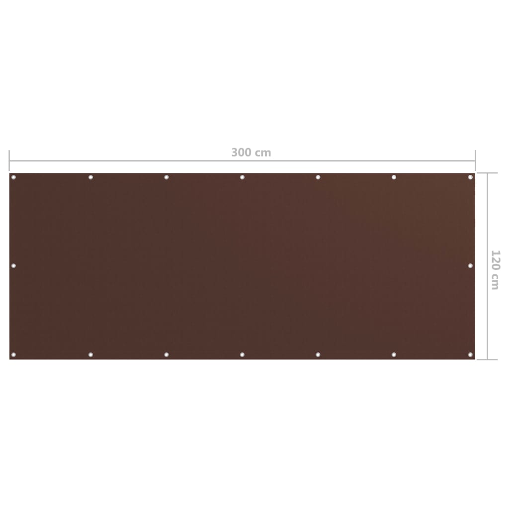 Balkonscherm 120x300 cm oxford stof bruin is nu te koop bij PeponiXL, paradijselijk wonen!