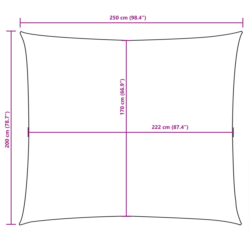 Zonnescherm rechthoekig 2x2,5 m oxford stof antracietkleurig is nu te koop bij PeponiXL, paradijselijk wonen!