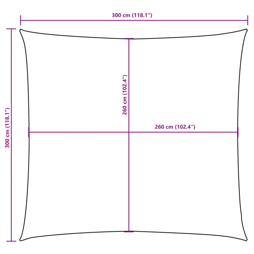 Zonnescherm vierkant 3x3 m oxford stof crèmekleurig is nu te koop bij PeponiXL, paradijselijk wonen!