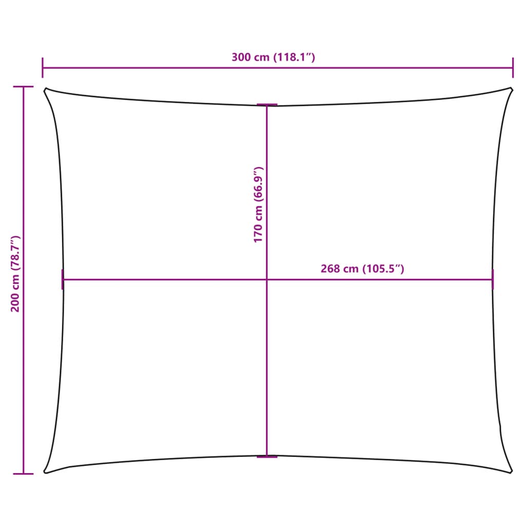 Zonnescherm rechthoekig 2x3 m oxford stof crème is nu te koop bij PeponiXL, paradijselijk wonen!