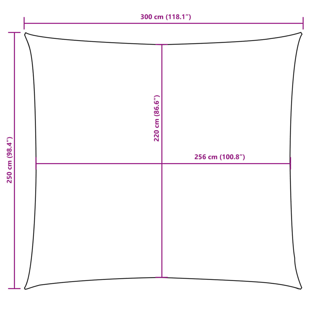 Zonnescherm rechthoekig 2,5x3 m oxford stof crèmekleurig is nu te koop bij PeponiXL, paradijselijk wonen!