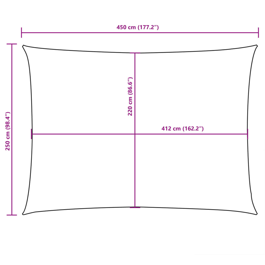 Zonnescherm rechthoekig 2,5x4,5 m oxford stof crèmekleurig is nu te koop bij PeponiXL, paradijselijk wonen!