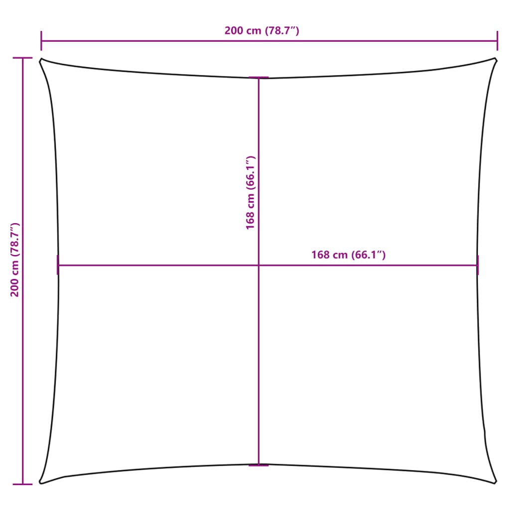 Zonnezeil vierkant 2x2 m oxford stof wit is nu te koop bij PeponiXL, paradijselijk wonen!