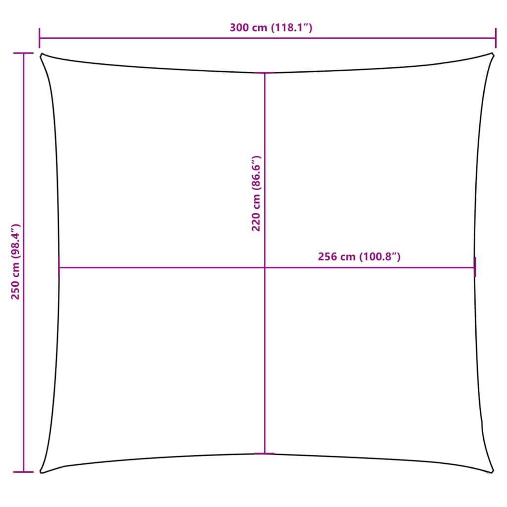 Zonnescherm rechthoekig 2,5x3 m oxford stof wit is nu te koop bij PeponiXL, paradijselijk wonen!
