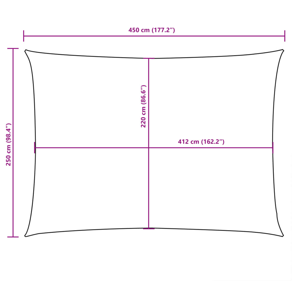 Zonnescherm rechthoekig 2,5x4,5 m oxford stof wit is nu te koop bij PeponiXL, paradijselijk wonen!
