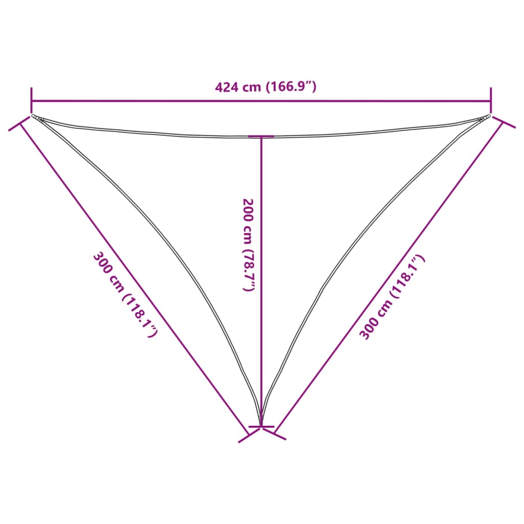 Zonnescherm driehoekig 3x3x4,24 m oxford stof donkergroen is nu te koop bij PeponiXL, paradijselijk wonen!