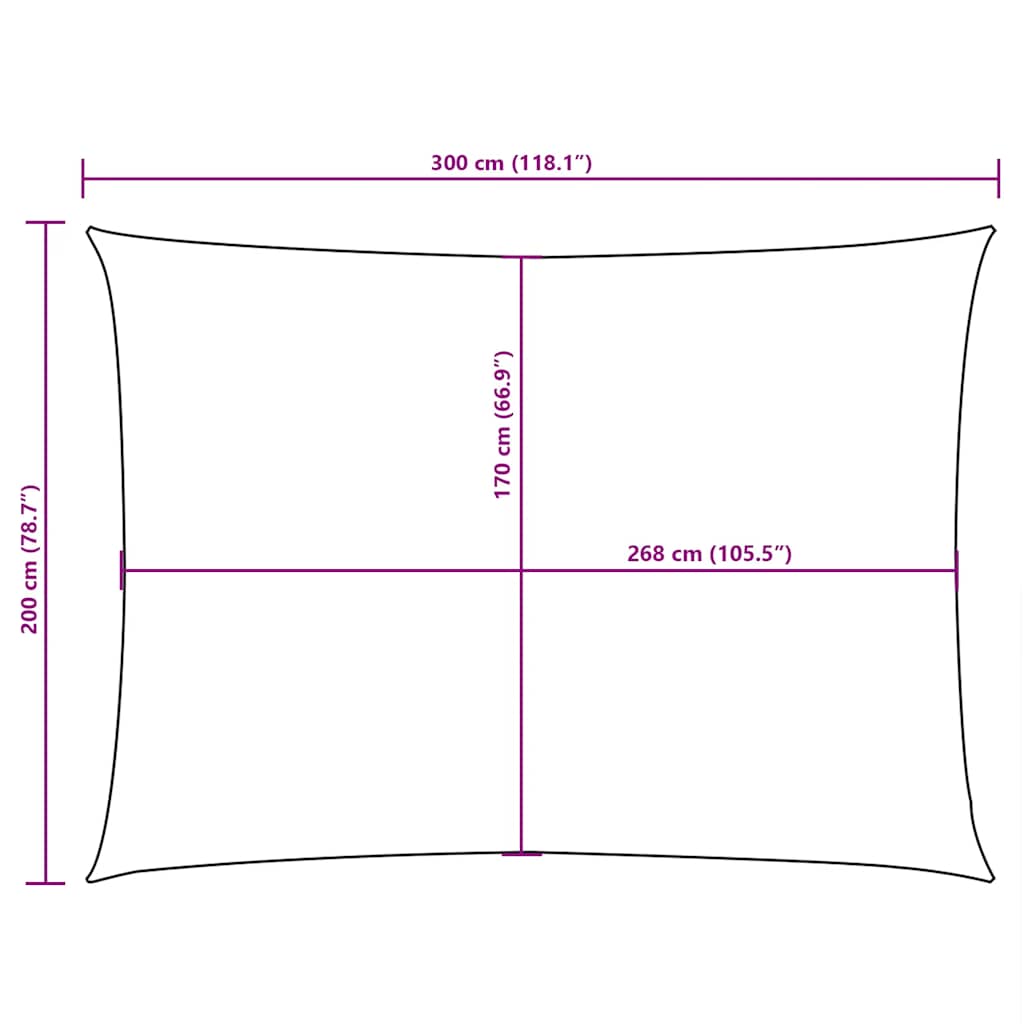 Schaduwdoek rechthoekig 2x3 m oxford stof blauw is nu te koop bij PeponiXL, paradijselijk wonen!