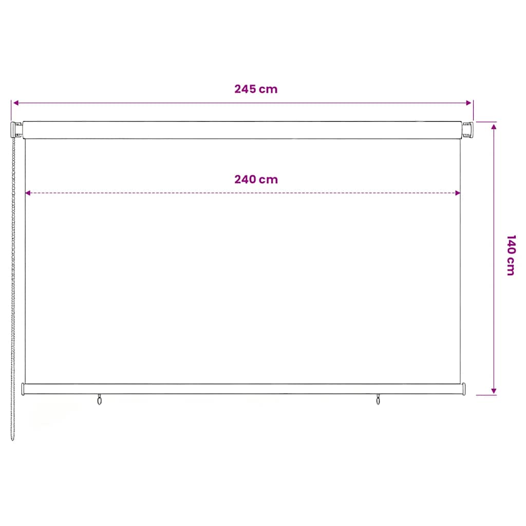 Rolgordijn voor buiten 245(B)x140(H) cm HDPE donkergroen is nu te koop bij PeponiXL, paradijselijk wonen!