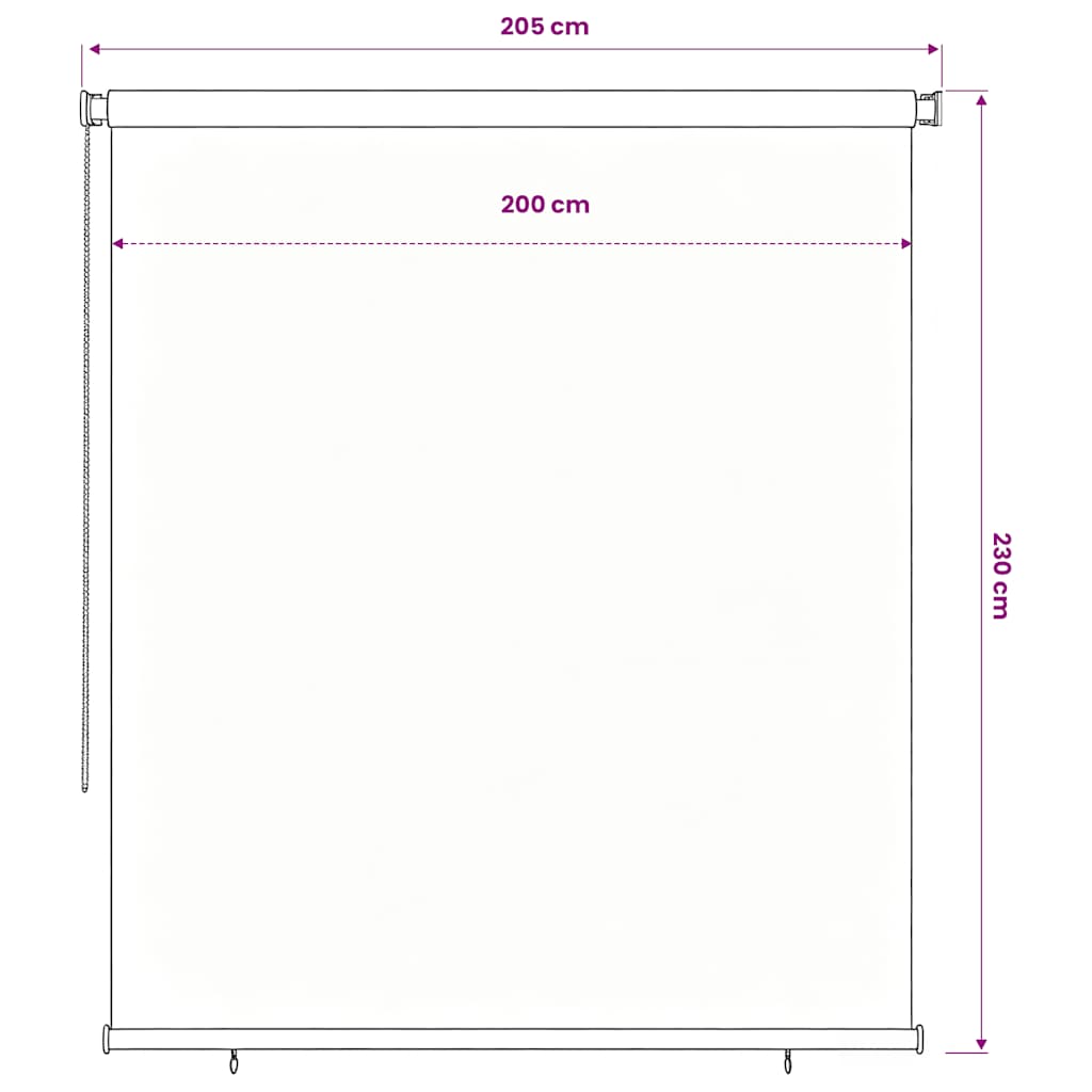 Rolgordijn voor buiten 205(B)x230(H) cm HDPE donkergroen is nu te koop bij PeponiXL, paradijselijk wonen!