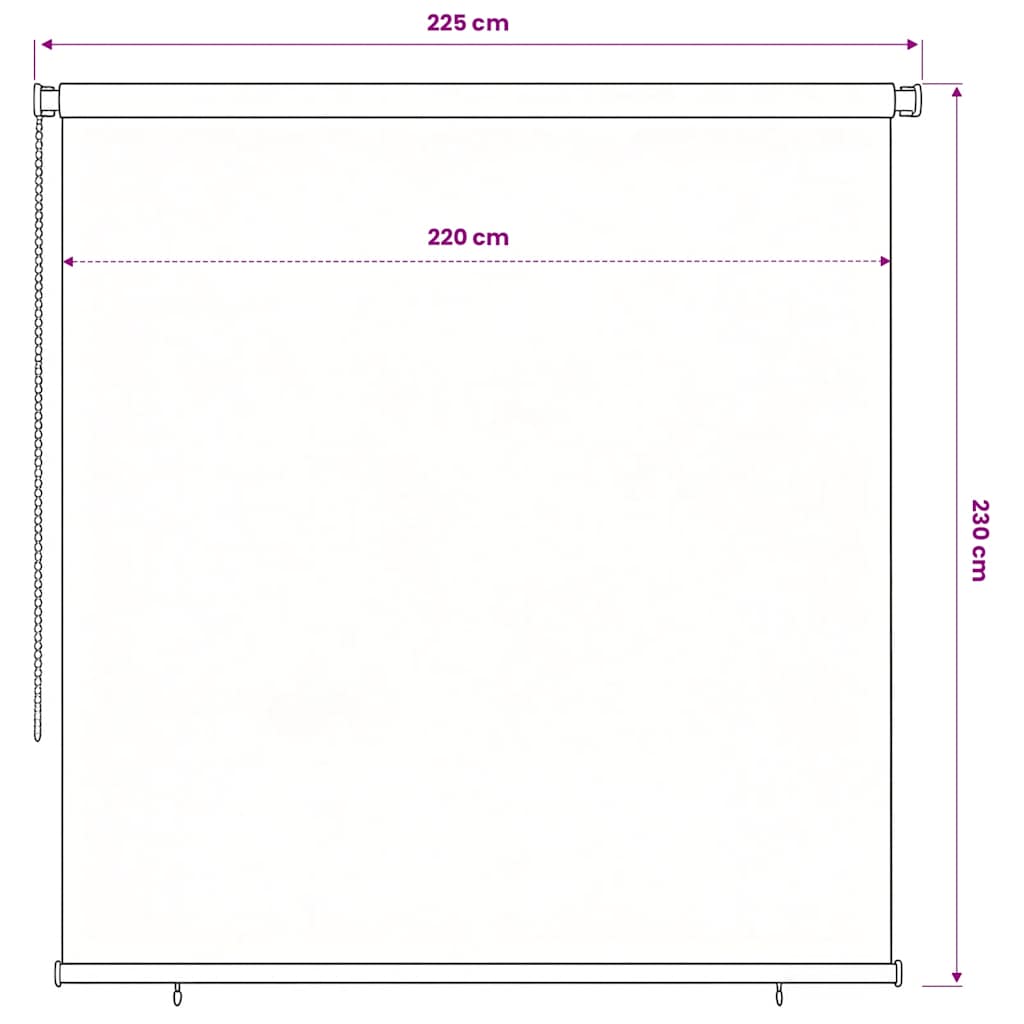 Rolgordijn voor buiten 225(B)x230(H) cm HDPE donkergroen is nu te koop bij PeponiXL, paradijselijk wonen!