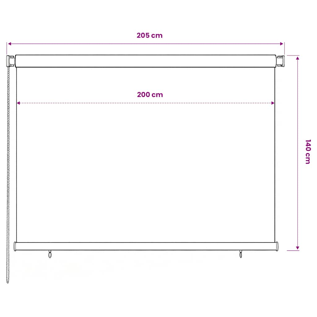 Rolgordijn voor buiten 205(B)x140(H) cm HDPE blauw is nu te koop bij PeponiXL, paradijselijk wonen!