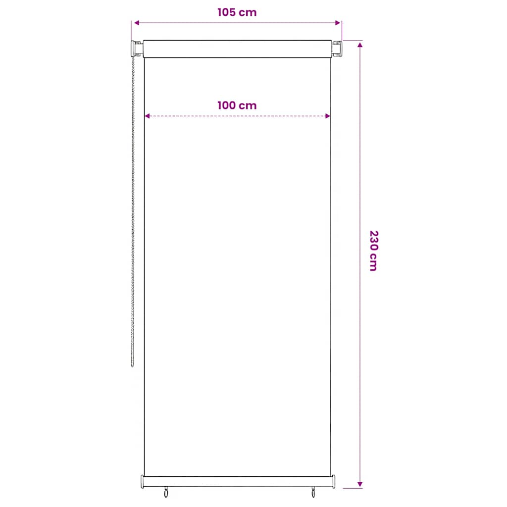 Rolgordijn voor buiten 65(B)x230(H) cm HDPE blauw is nu te koop bij PeponiXL, paradijselijk wonen!