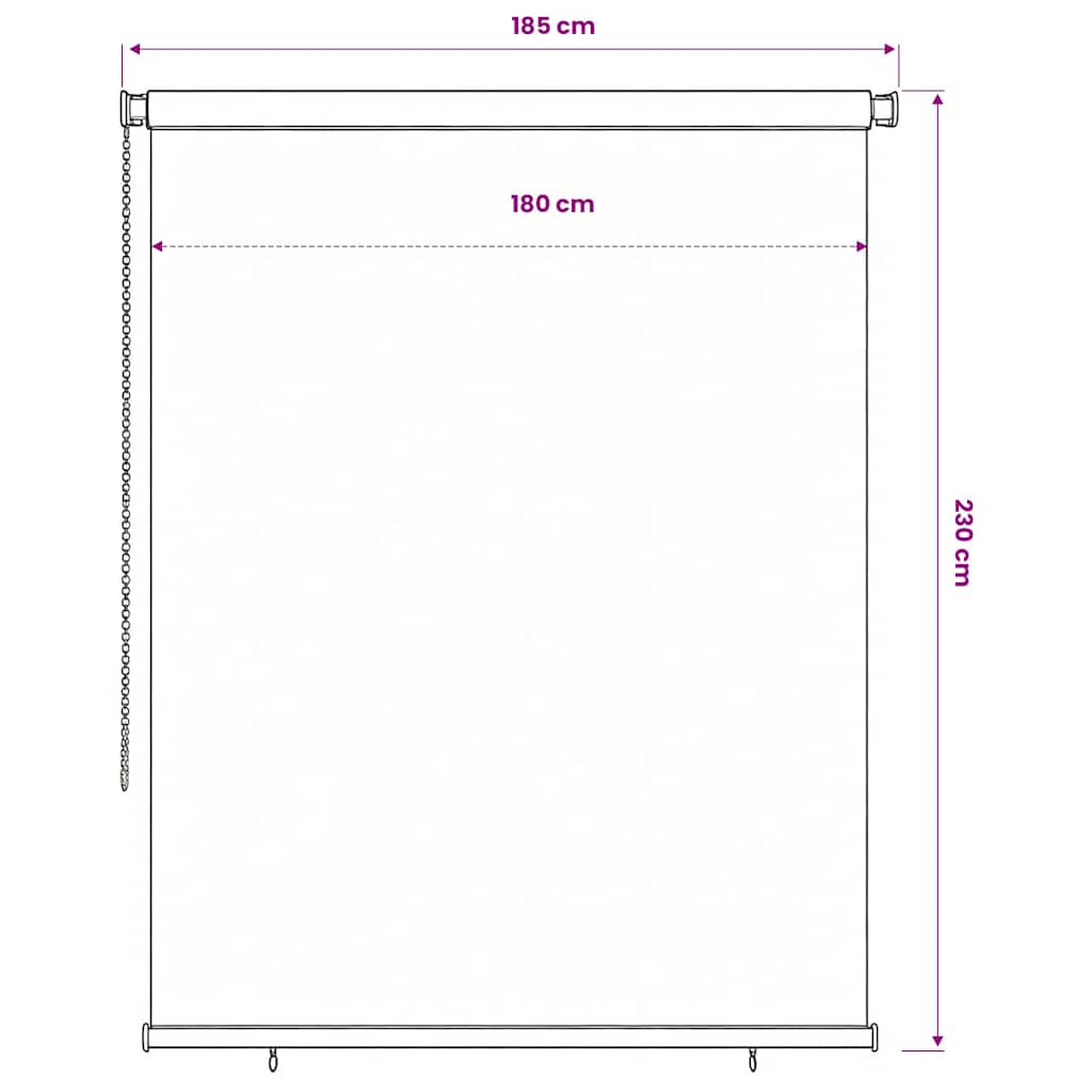 Rolgordijn voor buiten 205(B)x230(H) cm HDPE blauw is nu te koop bij PeponiXL, paradijselijk wonen!