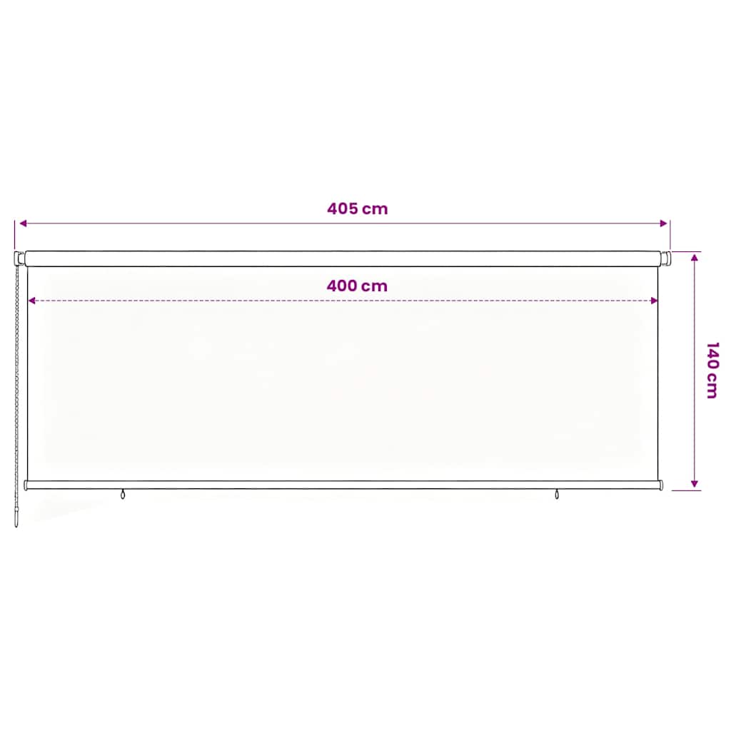 Rolgordijn voor buiten 405(B)x140(H) cm HDPE bruin is nu te koop bij PeponiXL, paradijselijk wonen!