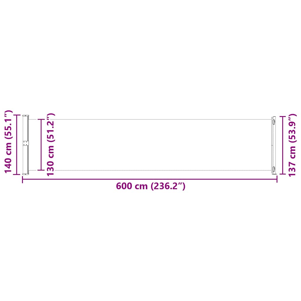 Tuinscherm uittrekbaar 140x600 cm zwart is nu te koop bij PeponiXL, paradijselijk wonen!