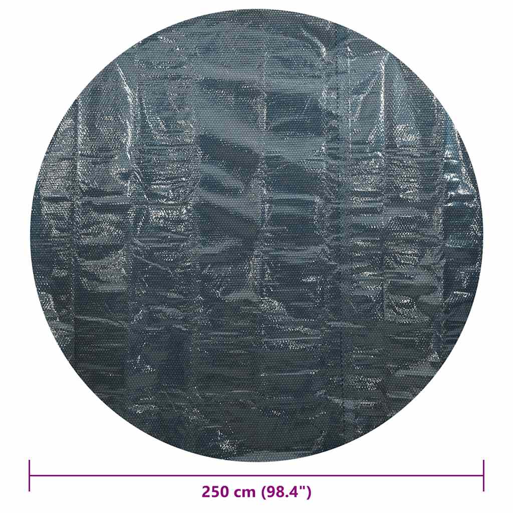 Zwembadfolie solar drijvend 250 cm PE zwart en blauw is nu te koop bij PeponiXL, paradijselijk wonen!