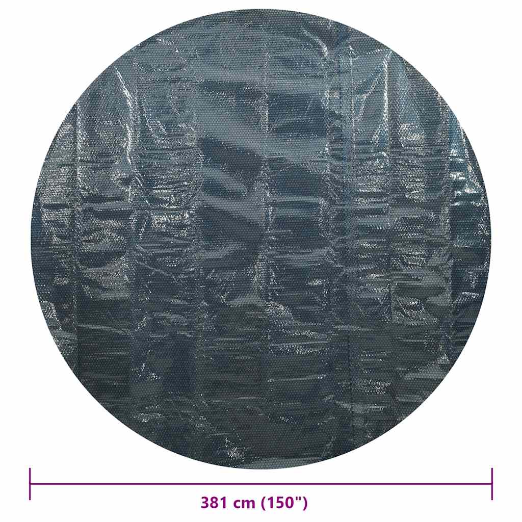 Zwembadfolie solar drijvend 381 cm PE zwart en blauw is nu te koop bij PeponiXL, paradijselijk wonen!