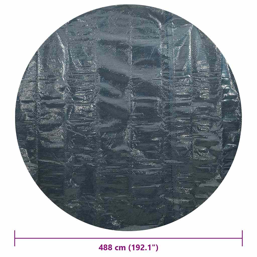 Zwembadfolie solar drijvend 488 cm PE zwart en blauw is nu te koop bij PeponiXL, paradijselijk wonen!