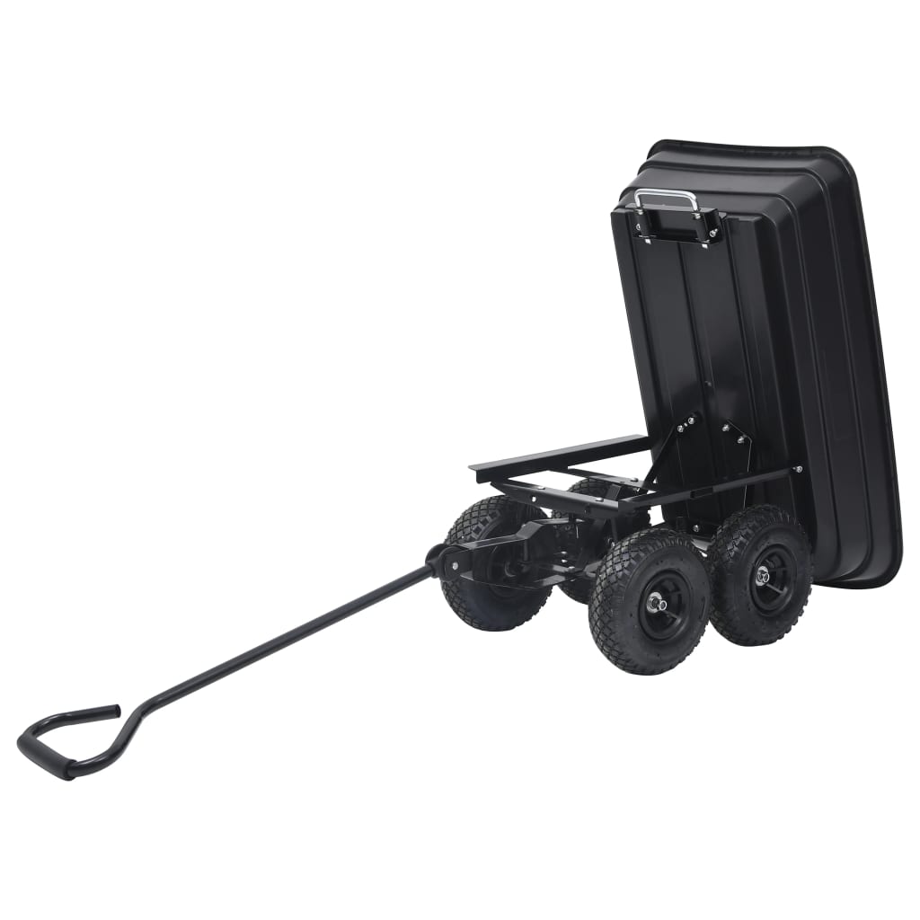 Tuinkiepwagen 300 kg 75 L zwart is nu te koop bij PeponiXL, paradijselijk wonen!