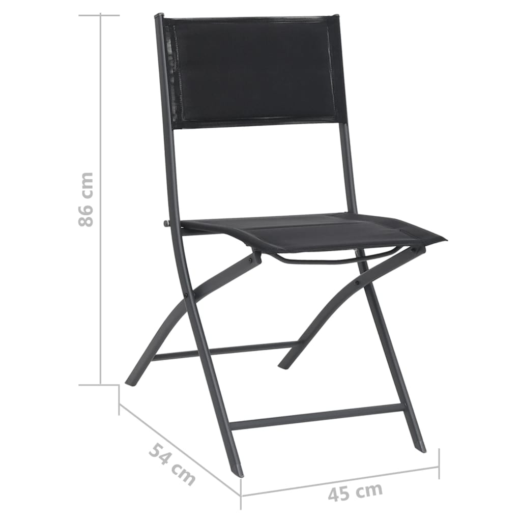 Tuinstoelen inklapbaar 2 st staal en textileen is nu te koop bij PeponiXL, paradijselijk wonen!